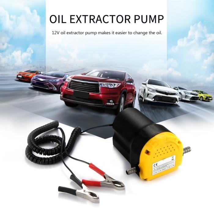 Pompe éléctrique à vidange extraction huile diesel aspiration kit auto 12V Transfert d'huile d'extracteur de fluide