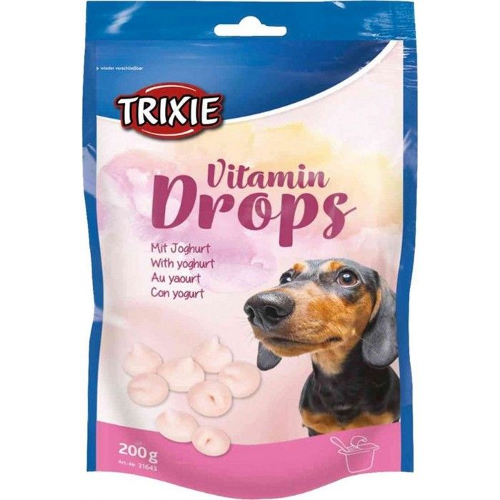 TRIXIE Pastilles Drops vitaminées au yaourt - Pour chien - 200g