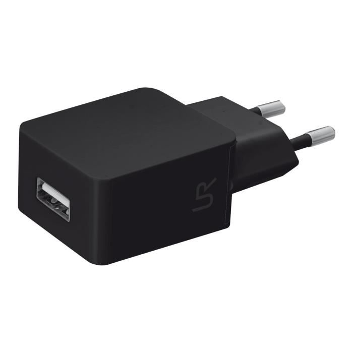 Urban Revolt Wall Charger - Adaptateur secteur - 5 Watt - 1 A (USB (alimentation uniquement)) - noir
