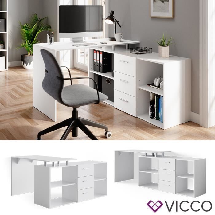 bureau en angle vicco dante bureau table de bure - Bureau blanc : top idées originales 2022