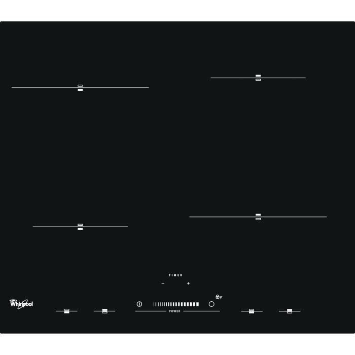 WHIRLPOOL- ACM823NE - Plaque Induction - 4 zones - 7200w - 56x580x510 - Noir