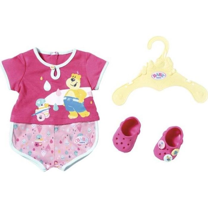 Pyjama de bain avec chaussures pour poupée BABY born de 43 cm
