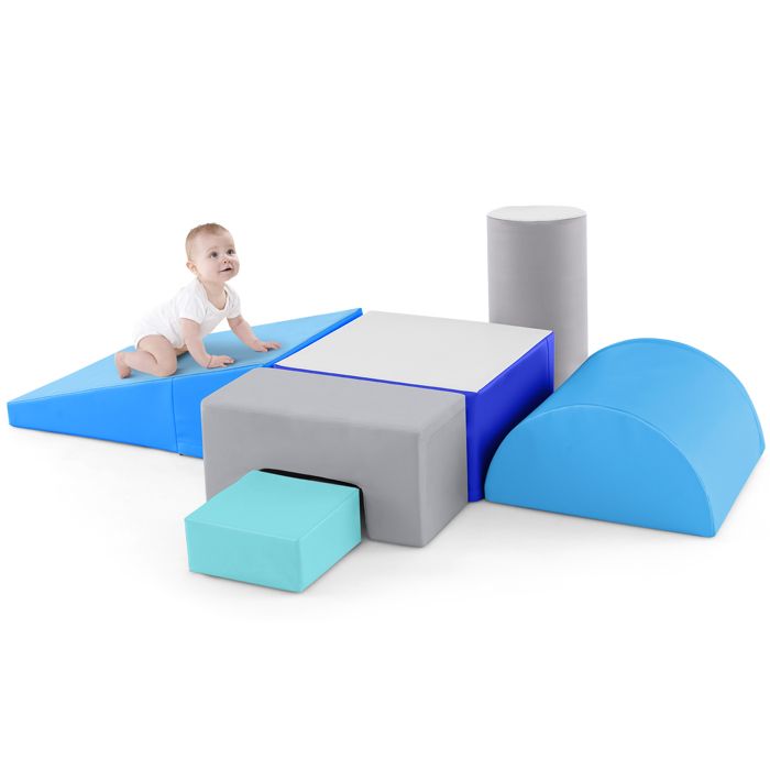 Set 3 Blocs Mousse Escalade Arc-en-ciel DREAMADE - Parcours Motricité Bébé, Jeu Intérieur Enfants - 11