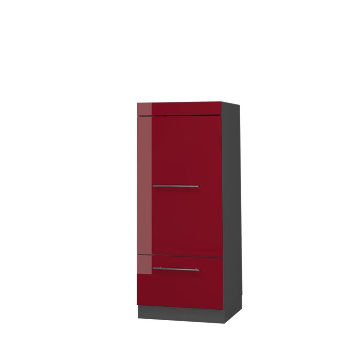 Armoire haute Fame-Line 60cm Rouge bordeaux Haute brillance/Anthracite Vicco 38576