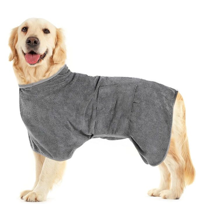 Meilleurs prix pour Peignoir pour chien - GIGICIAL - Gris - Taille M L XL - 1 pièce