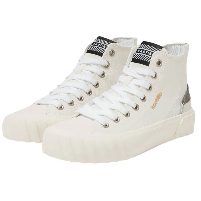 KAOTIKO chaussures unisexes blanches baskets montantes légres lacets taille 42