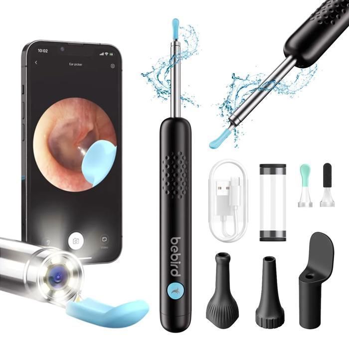 Kit De Nettoyage D'oreilles 6 En 1 En Acier Inoxydable - Avec étui En Cuir - Pour Adultes Et Enfants