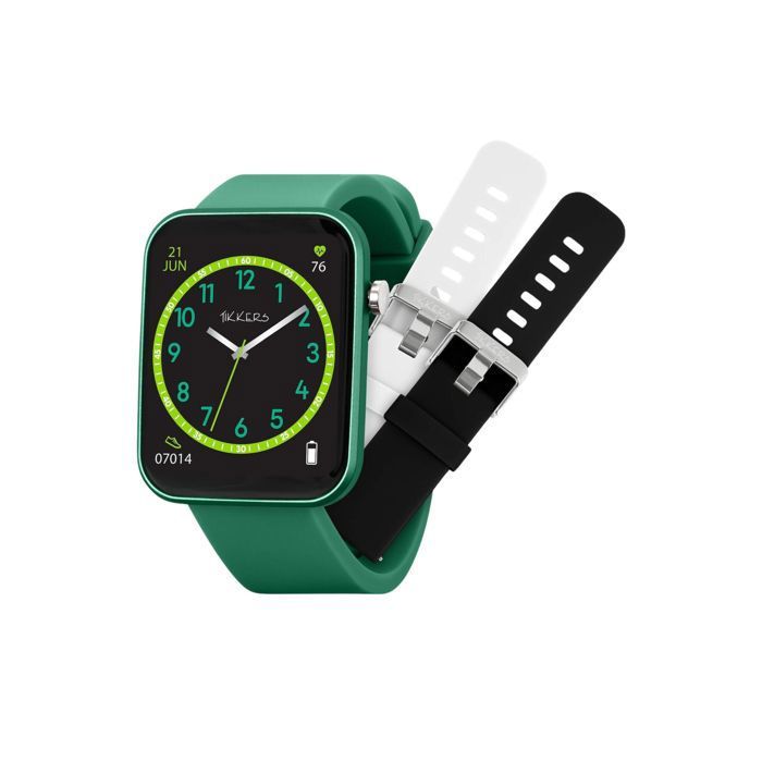 Montre Connectée Tikkers Kids Series 13 Verte avec Bracelet Interchangeable TKS13-0030-SET