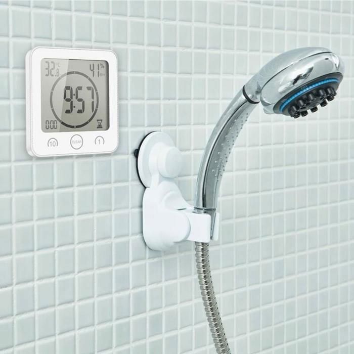 Horloge de Douche étanche, Horloge Tactile minuterie de Douche (Blanc — free download
