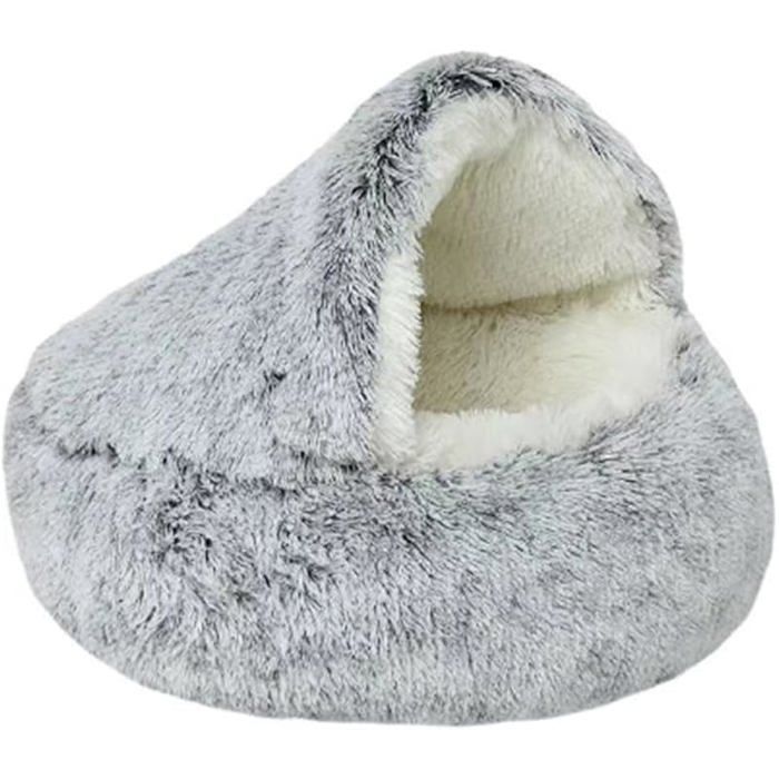 Comparer les prix de Lit pour chat moelleux - Lit pour chaton en peluche moelleuse - Sac couchage chaud et lavable pour chat gris#35cm*35cm CORBEILLE