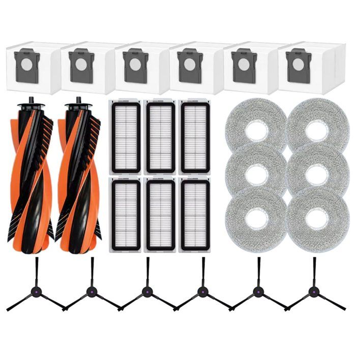 Pièces de Rechange Compatibles avec pour pour X70 Accessoires Brosse Latérale Principale Filtre HEPA Serpillière Sac à
