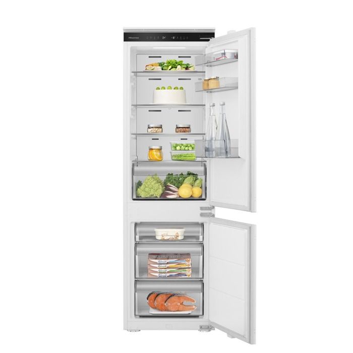 Hisense RB3B250NEWE1 Réfrigérateur combiné encastré Total No Frost 178 cm 35 dB B 252 affichage numérique LED 1 tiroir contrôle humidité convertit la fonction au congélateur lumière - vue 3