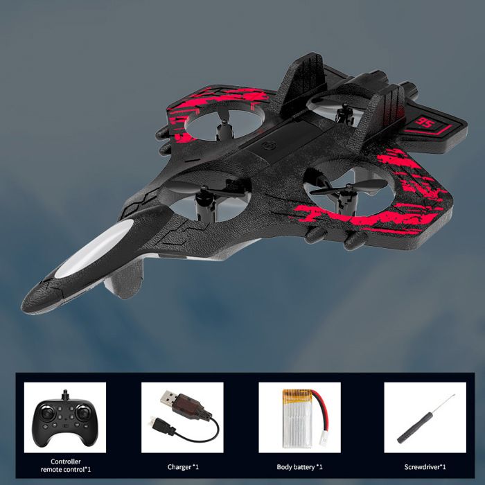Jouet Drone Télécommandé Enfants Quadricoptère Avion Acrobatique Antichoc et Résistant aux Chutes
