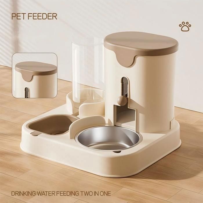 Distributeur automatique de nourriture et deau - 2300/1300 ml - Automatique - Pour chiens et chats - Accès régulier