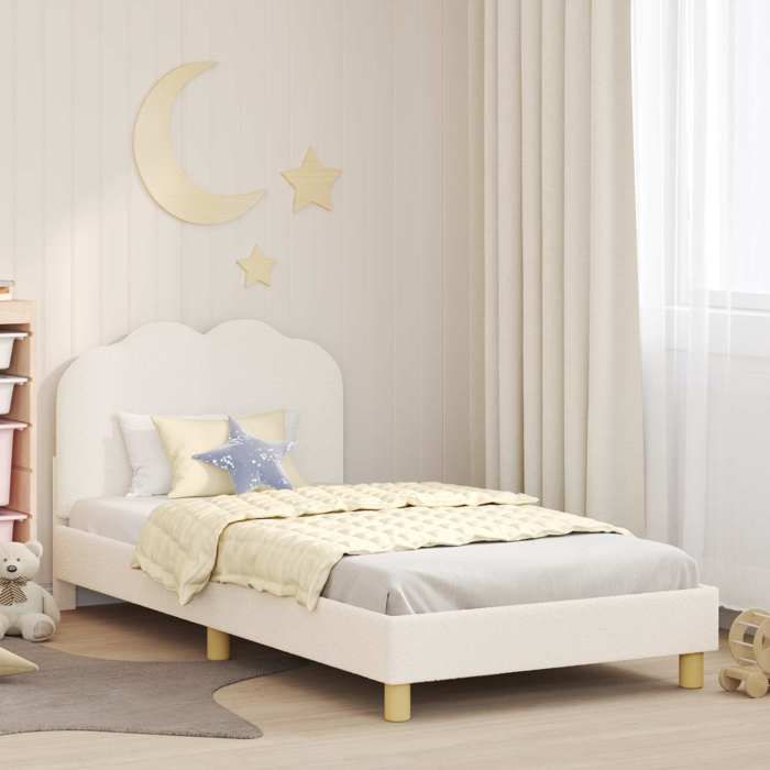 vidaXL Cadre de lit pour enfants avec tête de lit Crème 80 x 200 cm 42010970