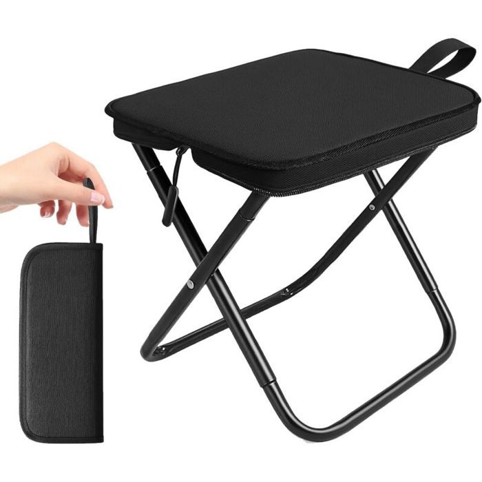 Tabouret de camping pliable - MHY® - Portable - Repose-pieds - Léger - Pliable - 120 kg capacité - Tissu Oxford
