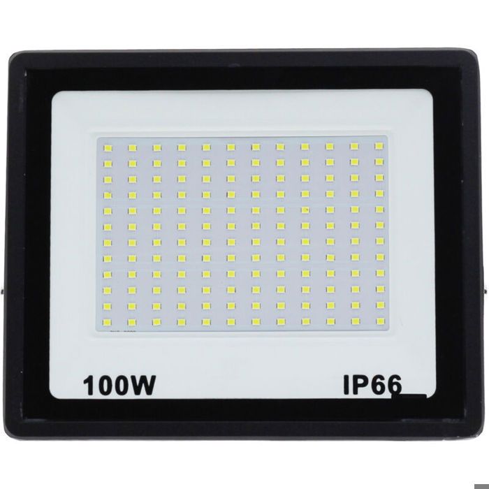 Projecteur LED extérieur 100W lumière blanche froide 10000LM 6500K étanche IP66 144 LED Patio Garage - RWProjecteur seul