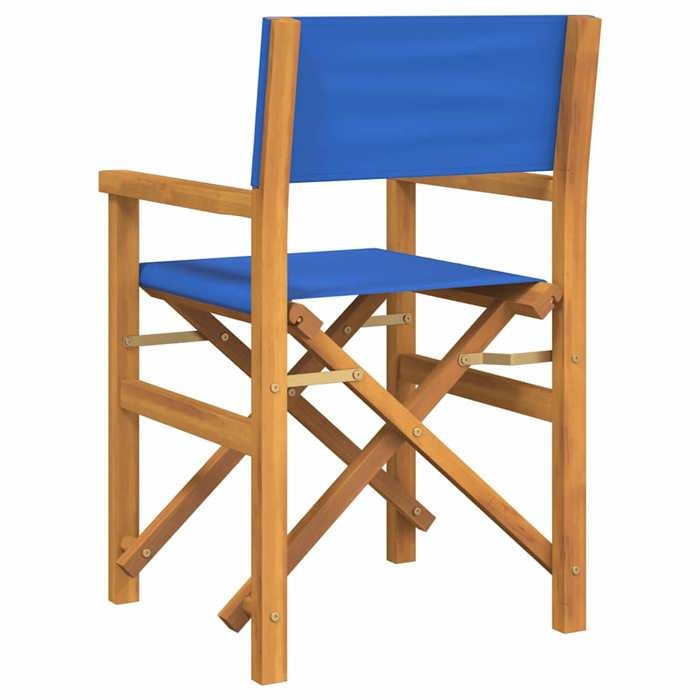 1 PC Chaise de metteur en scène - pliante bleu bois teck massif CC34