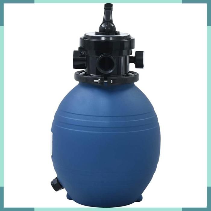 92246 Filtre à sable pour piscine avec vanne 4 positions Bleu 300 mm