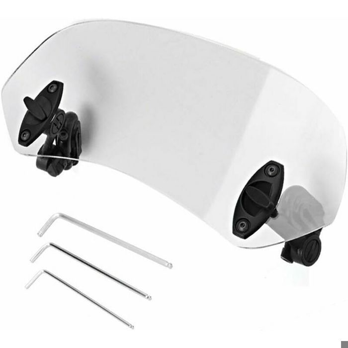 Extension Bulle Moto - Extension Pare Brise Moto Universel Moto Clip réglable Pare-Brise-Vent Accessoires de Pare-Brise