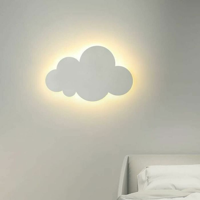 Applique Murale Moderne pour Intérieur - Abat-jour en Acrylique avec LED Intégrées - Idéale pour Chambre dEnfant - Blanc-Lumière