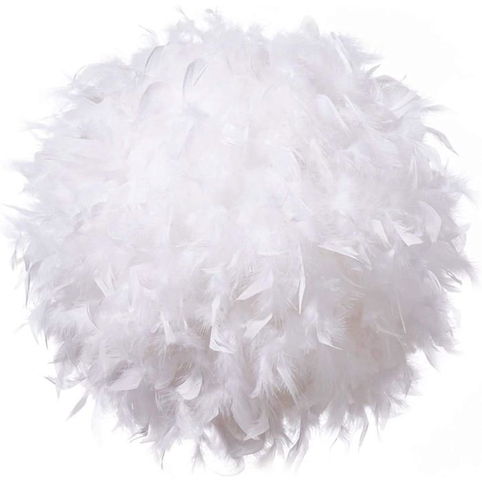 40Cm Abat-Jour Plume Pour Lumière De Pendentif Lustre De Plafond Abat-Jour Pour Lampe Suspendue Ou Lampe De Table Décoration[IN16]