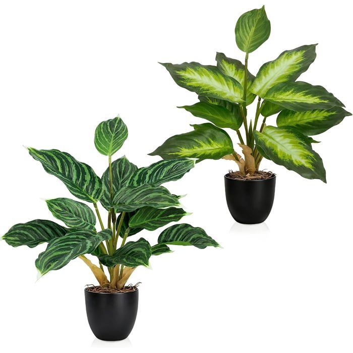 Lot De 2 Plantes Artificielles Semblables À De Vraies Plantes[AT316]