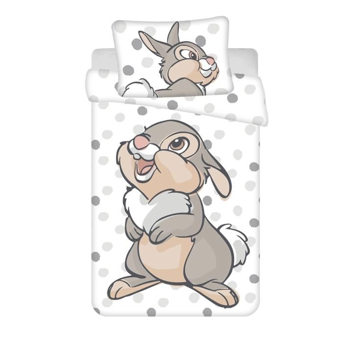 Disney Parure de lit bébé en coton "Bambi Panpan" 100 x 135