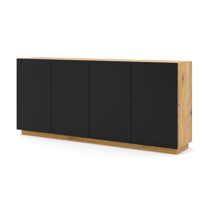Commode AC-Déco Aura Beige/Noir mat - L 198 cm Commode AC-Déco Aura Beige/Noir mat - L 198 cm