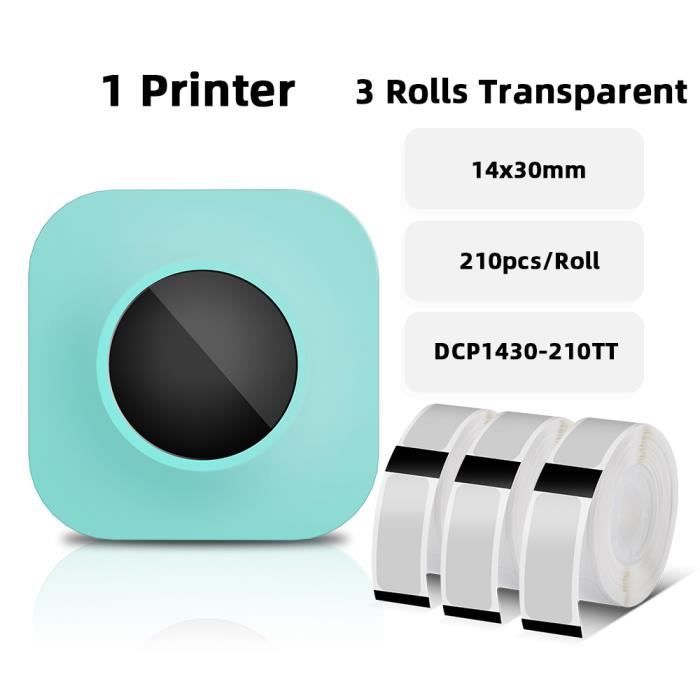 Lovcoyo Papier Thermique Blanc Pour Imprimante, Mini Autocollant, Papier Thermique, 5 Rouleaux, 2 Ans, 57 Mm X 25 Mm, Pour Journaux, Photos, Textes, Notes D'étude Et Plus