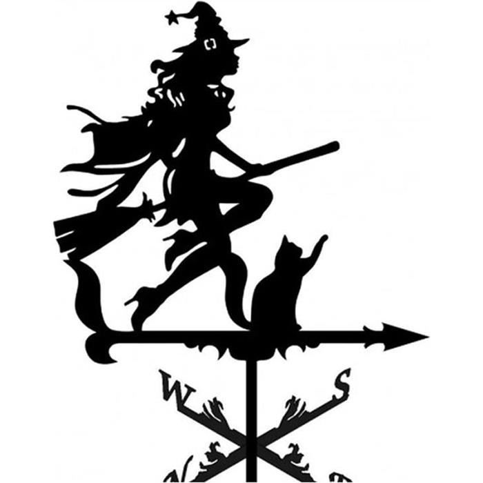 Girouette Métal Lapin Amour - Décoration Jardin 33x28cm - Style Ferme Vintage