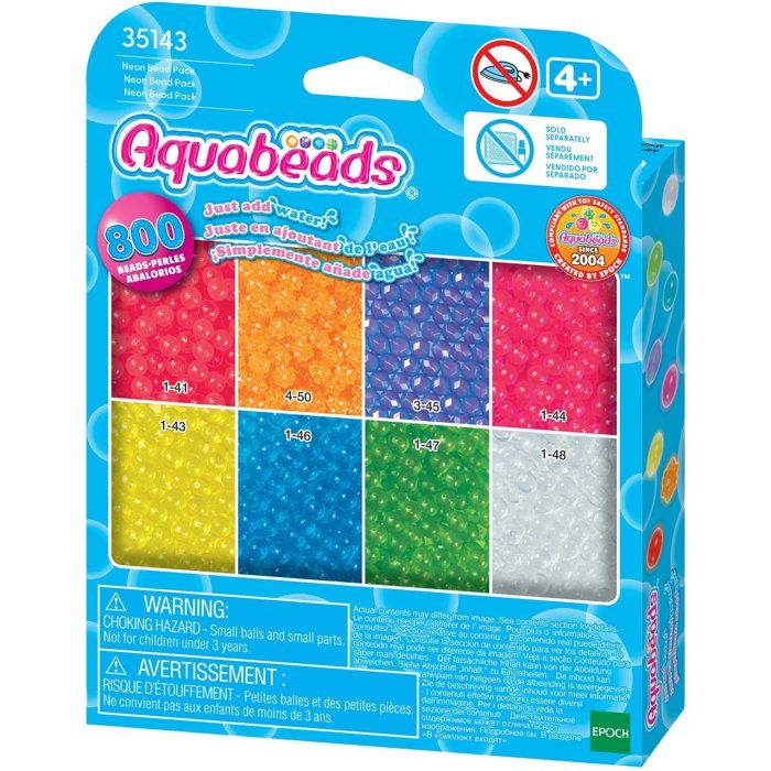 Recharge Aquabeads Aquabeads 35143 – 800 Perles Néon Activables à Eau