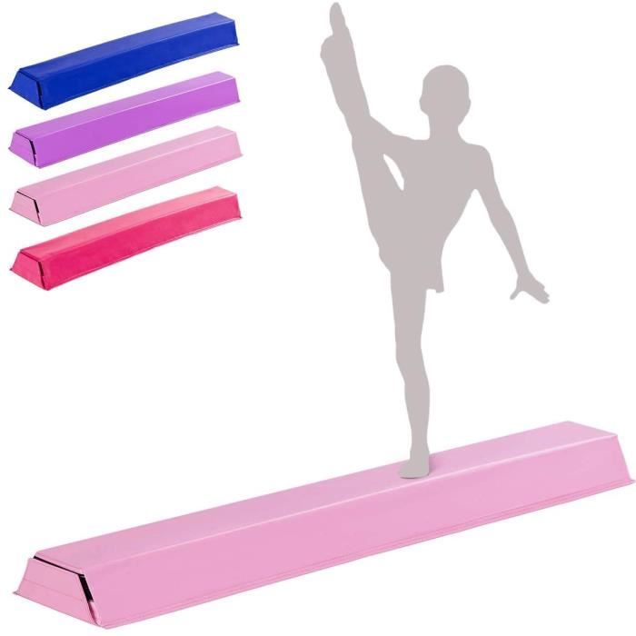 Poutre D'Équilibre Pliable 180-270cm - Gymnastique Enfants - Entraînement Maison - Cuir Synthétique
