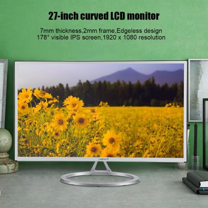 Vente Ecran PC Moniteur LCD WISENOVO G2786B 27 pouces 16: 9 avec résolution 1920 x 1080 pour jeu de bureau (100-240V) pas cher