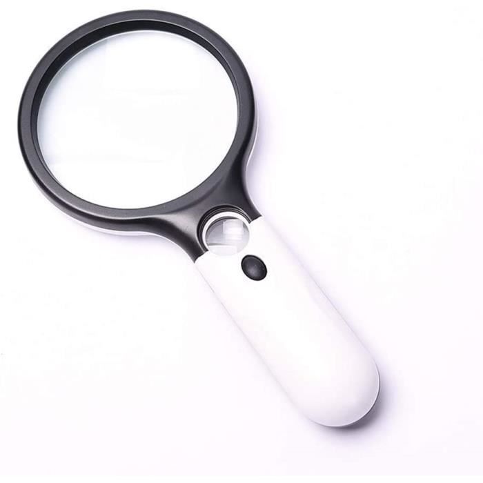 Loupe De Poche X10 Avec LED - Lentille 40 Mm - Rose - Poids 100g - Neuf