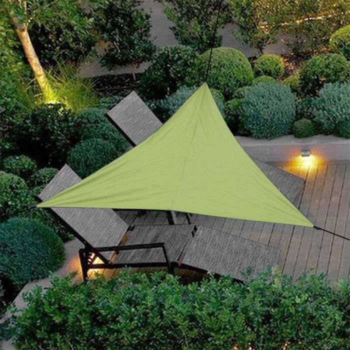 Voile D'Ombrage Triangulaire 5x5x7m HDPE Sable - Protection UV Jardin, Terrasse, Balcon, Résistante Et Élégante