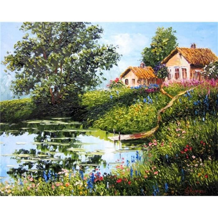 Pittura A Numeri Abeuty 40,6x50,8 Cm – Kit Completo Per Adulti E Ragazzi, Tela Prestampata, Colori Acrilici E Pennelli