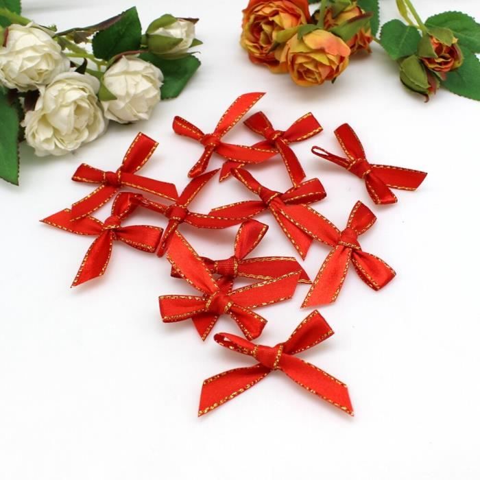 DECARETA 72 PCS Noeud De Ruban De Noël,Arcs De Noël Ruban Avec Ceinture