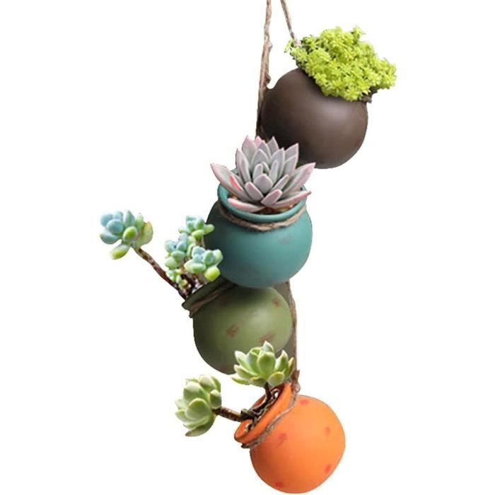 Macramé Fleurs Jardinière Suspendue 293059, Knüpfte Chnik