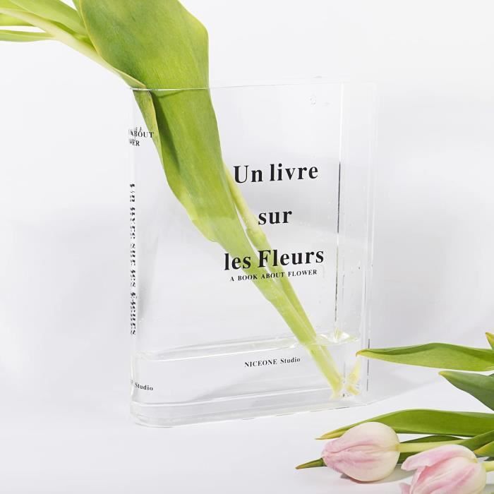 Vase Livre En Acrylique Transparent - Décoration De Table Originale Pour Salon, Chambre, Bureau | Dimensions 15x20x4cm