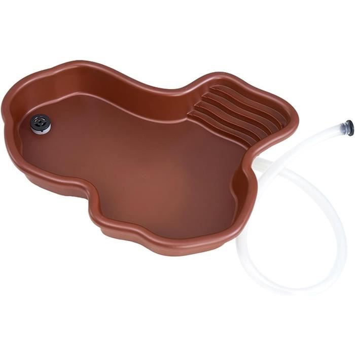 Baignoire pour Reptiles,Grande Piscine pour Tortues,Piscine pour Reptiles avec Rampe et Plate-Forme baignade,Ornement d'aquarium-B