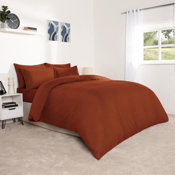 Collections Etc Bed Tite Parure de lit en microfibre douce – Comprend un drap plat, un drap-housse et 2 taies d'oreiller, ivoire, très grand lit