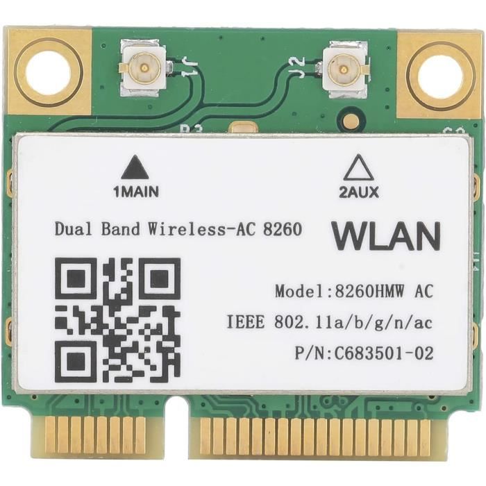 Adaptador Placa de Rede Wifi 2.4Ghz/5Ghz, PCI-E, Dual Band, Offboard, Bluetooth 4.0, PC, Win