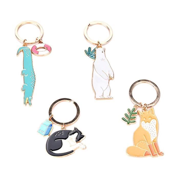 Porte-clés Animal Marin En Métal - Pendentif Créatif Pour Clés Ou Sac, Design Solide Et Durable - 7