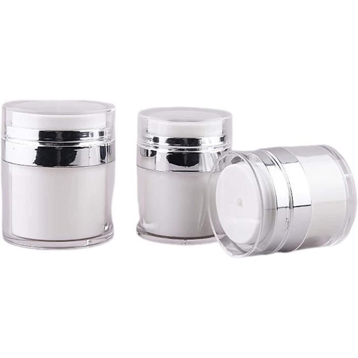 Lot De 2 Pots De Crème Sous Vide, Flacon Pompe Sans Air, Contenant Cosmétique Portable, Pots D