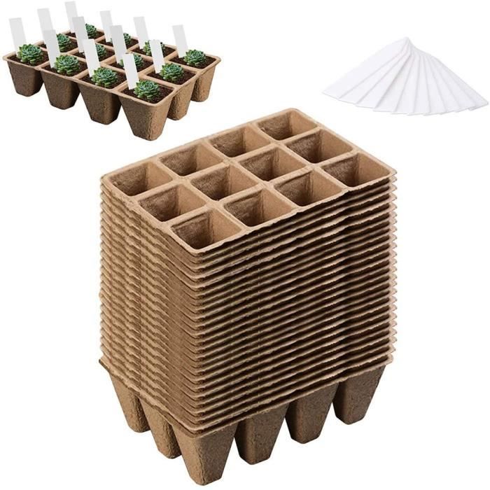 Premium Pots De Plantes en Plastique Pots, [7*7*10cm / 30 Pcs] Godets Semis Plantes Biodégradables, Pot de Culture Rond pour Jardinières, Pots de graines, Pots pour Plantes, sous-Verres