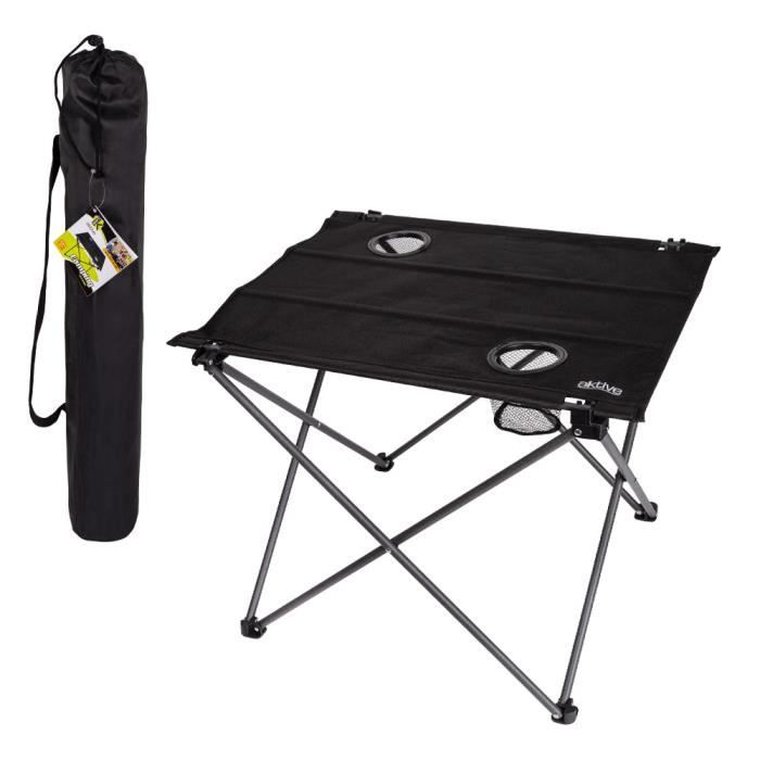 Table pliante en textile pour le camping 61x53x51 cm Aktive Camping