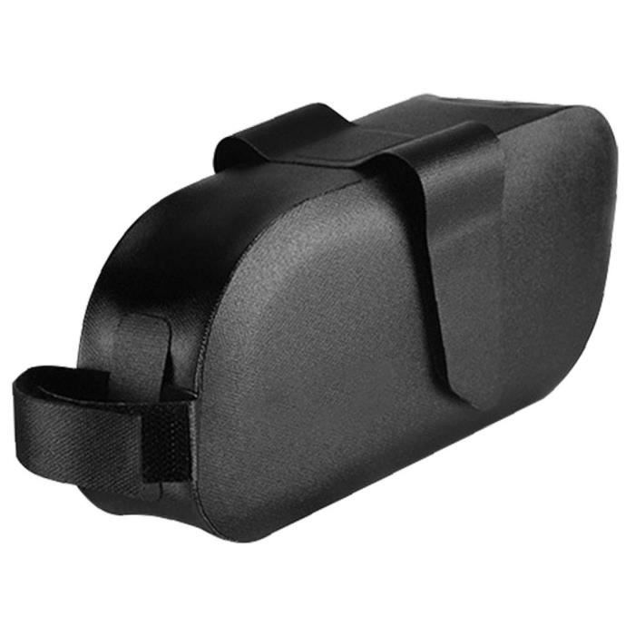 Sacoche De Selle Vélo 18x9x10,5 Cm – PU, Bande Réfléchissante, Attache Pour Feu Arrière