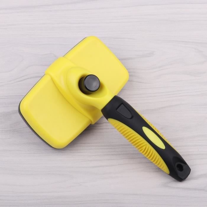 AnimaleriePeigne pour animaux de compagnie brosse autonettoyante brosse de toilettage professionnelle pour chiens - Type Yellow