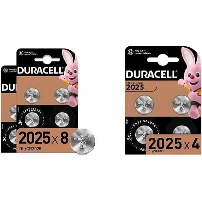 Duracell 2025 Pile bouton lithium 3V [lot de 12], avec Technologie